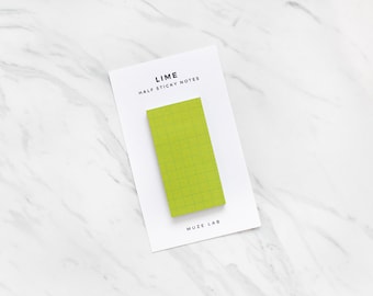Lime Half Sheet Sticky Notes