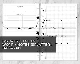 WO1P + NOTES - Half Letter
