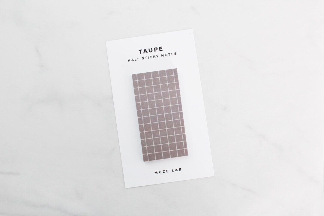 Sticky Note Half Taupe Half Sheet Sticky Notes - Etsy
