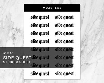Side Quest Sticker Sheet