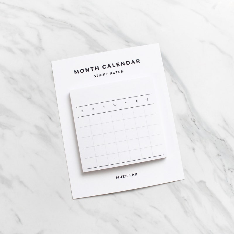 Month Table Notes Sticky Tables - Etsy