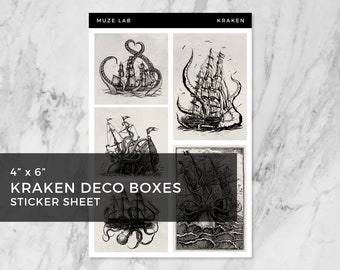 Foglio di adesivi Kraken - Deco Boxes