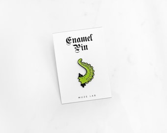 Pin esmaltado de tentáculo verde