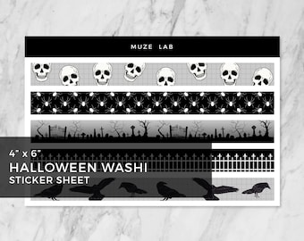 Halloween Washi Strips Sticker Sheet