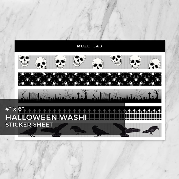 Halloween Washi Strips Sticker Sheet