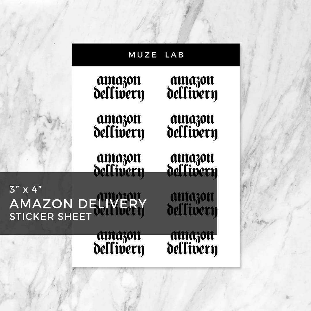 Amazon Delivery Sticker Sheet - Etsy