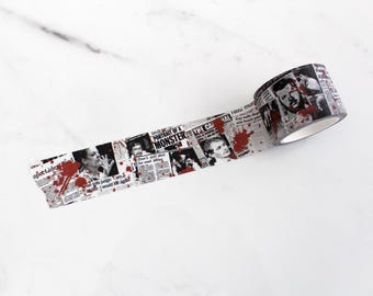 Serial Killer Headlines Washi Tape