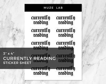 Currently Reading Sticker Sheet