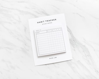 Weekly Habit Tracker Sticky Notes