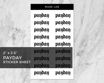 Payday Sticker Sheet