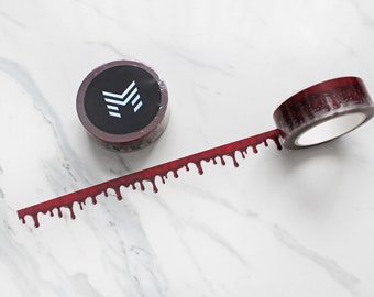 Washi transparente con goteo de sangre