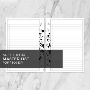 MASTERLISTE – A6-Ringe