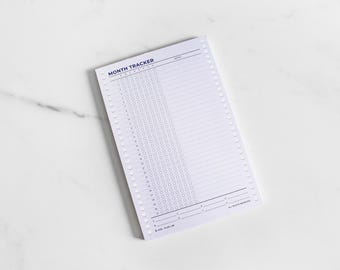 Month Scantron Tracker Notepad - 4x6