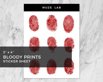 Bloody Prints Sticker Sheet