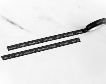 Dymo/Typewriter Day Label Washi Tape