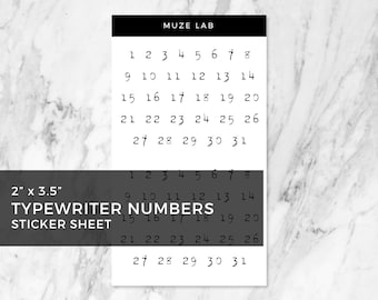 Typewriter Numbers