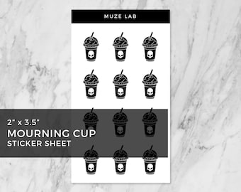 Hoja de pegatinas de la Copa de Luto