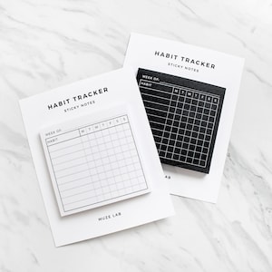 Weekly Habit Tracker Sticky Notes