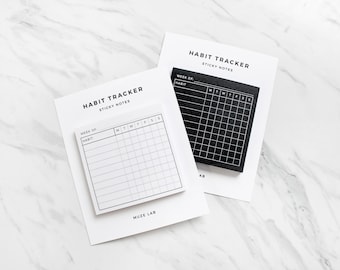 Weekly Habit Tracker Sticky Notes