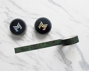 Rose verde scuro Washi