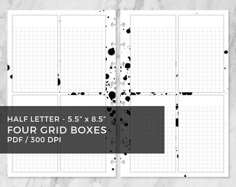 4 BOÎTES GRILLES - Demi-lettre