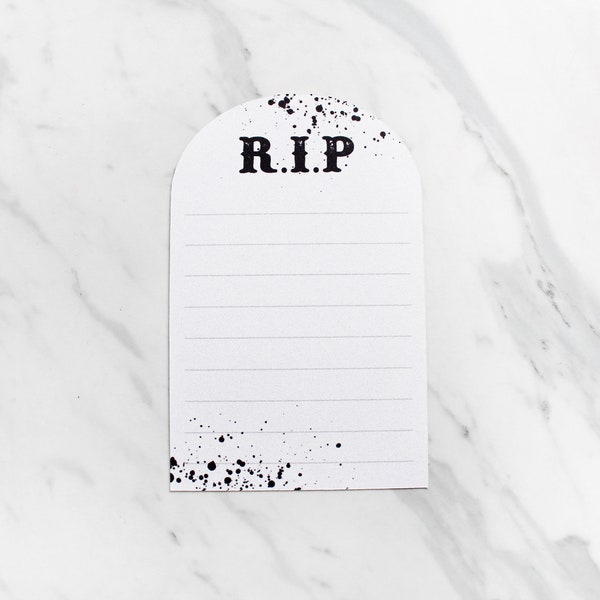 R.I.P Die Cut Cards | 3 Pack