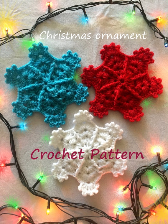 Crochet Snowflake Coasters, Christmas Gift Idea, Tree Ornament, Tutorial  Crochet Silver Snowflake Pattern, Winter Tree Decorations, 