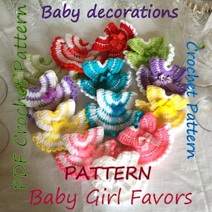 PATTERN Miniature Dress Favors For Party And Baby Shower, Little Decorations Crochet Pattern, Christmas Handmade Baby Gift