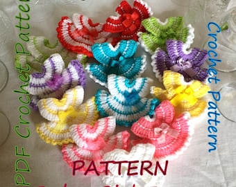 PATTERN Miniature Dress Favors For Party And Baby Shower, Little Decorations Crochet Pattern, Christmas Handmade Baby Gift