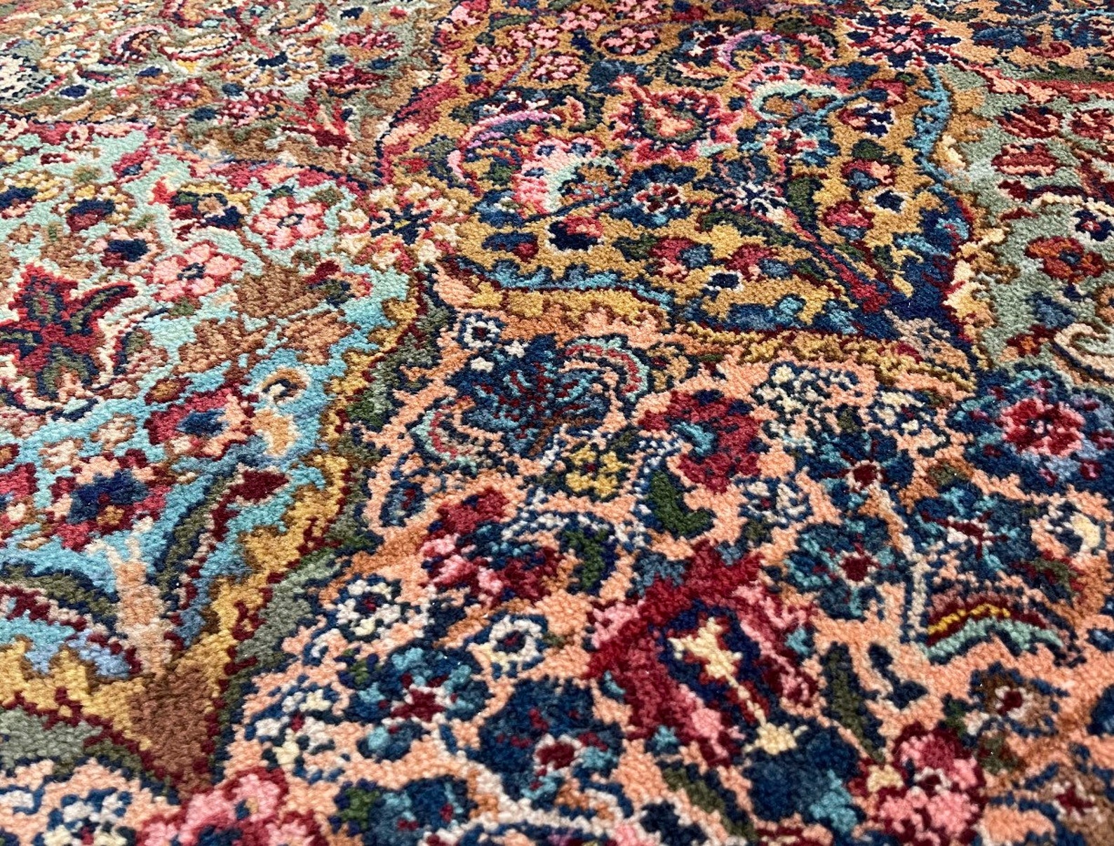 Karastan Rug 717 Multi Color Panel Kirman 10x14 Carpet Etsy