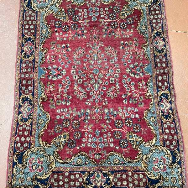 Antique Kerman rug 2.10x4.2 carpet