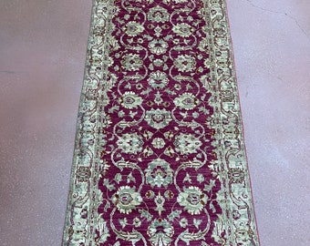 Vintage Oriental Rug | Pakistani Peshawar Handmade 3x8.1