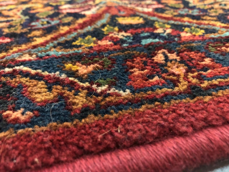 Karastan Rug Multicolor Panel Kerman Kirman Pattern 717 Excellent