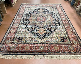 Karastan Vintage Teppich | Heriz Pattern Navy Teppich 10x14 | Excellente Qualität #700/701 8.8x12 excellent