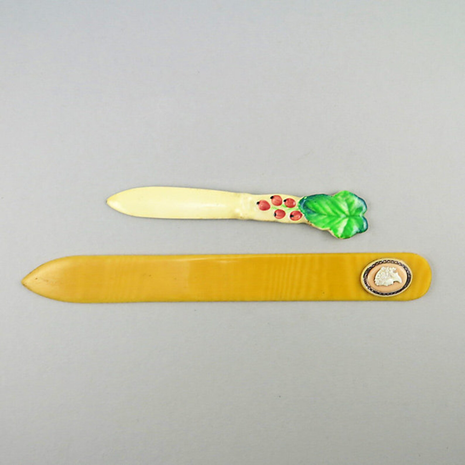 Vintage Letter Openers Celluloid and Ceramic Letter Opener Etsy