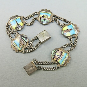 Vintage Silver Bracelet Enamel On Silver Jewelry Ethnic Jewelry Asian Jewelry Vintage Jewellery