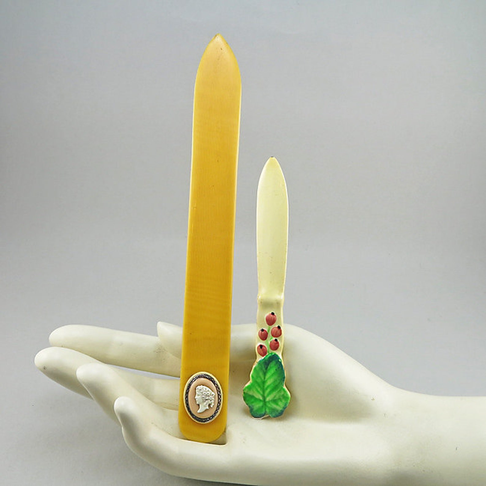 Vintage Letter Openers Celluloid and Ceramic Letter Opener Etsy