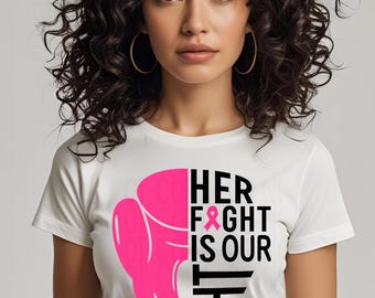 Pink Ribbon Breast Cancer Awareness PNG - Supportive Design (Digital Download)