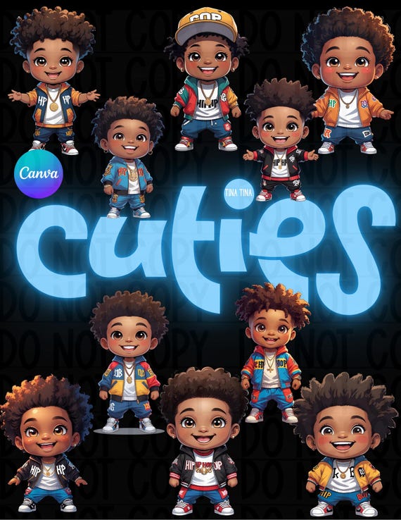 Hip-Hop Cuties Clipart Bundle 4