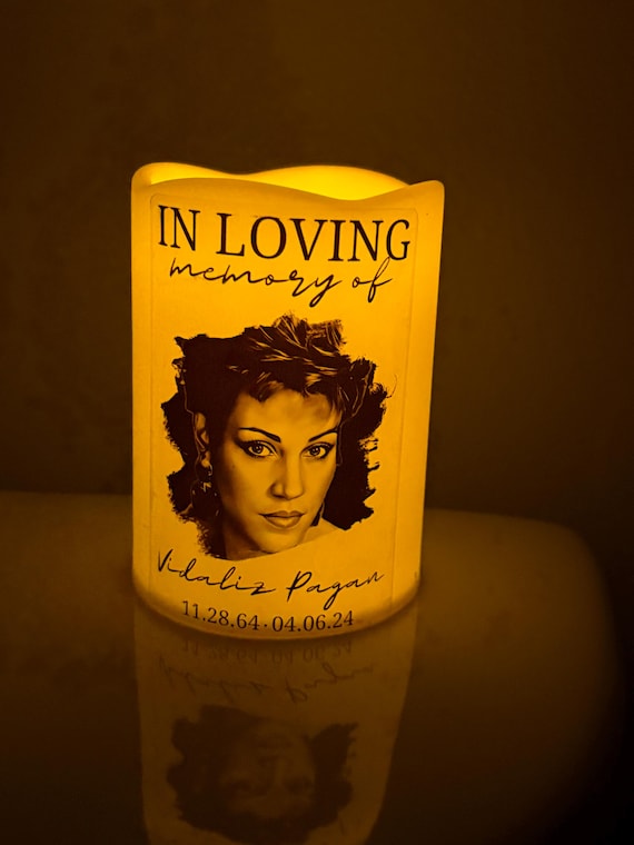 Personalized Memorial Flameless Flickering Candle | In Loving Memory | Sympathy Gift | Remembrance Candle