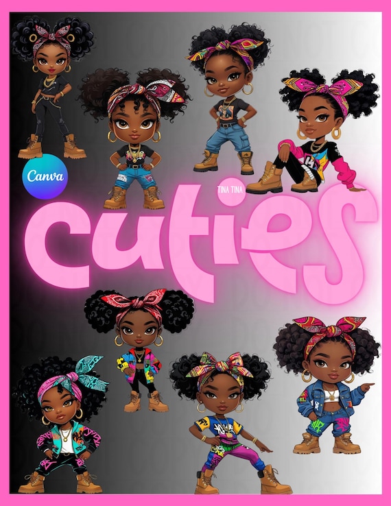 Hip-Hop Cuties Clipart Bundle 6
