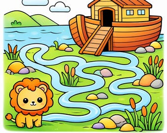 Bible Stories Activity Book | Coloring Pages & Puzzles (Digital Download)