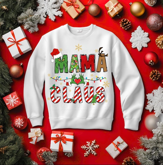 Family Christmas DTF Heat Transfers- Mama Claus