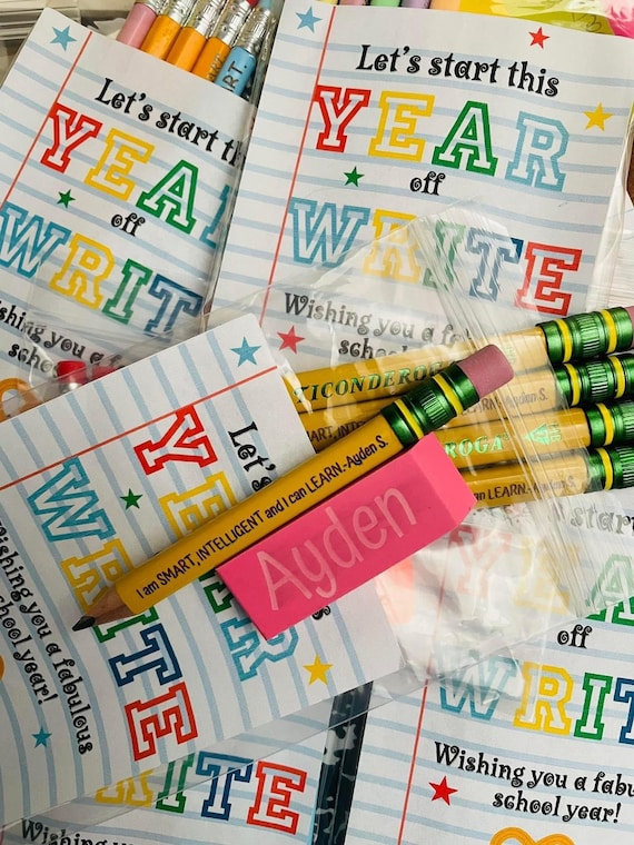 5 Piece Custom Engraved Pencils