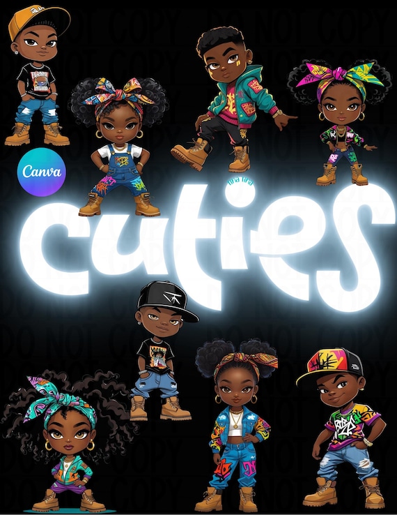 Hip-Hop Cuties Clipart Bundle 5