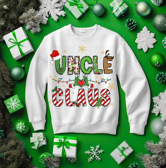 Family Christmas DTF Heat Transfers- Uncle Claus