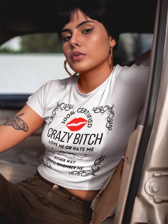 Crazy Bitch-Cotton Transfer