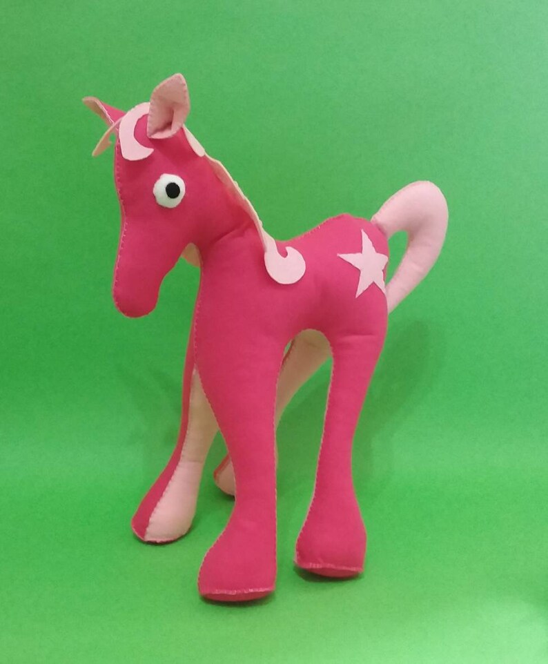 38cm Handmade Felt Pony Horse Plushie Decoration Various Colours Available