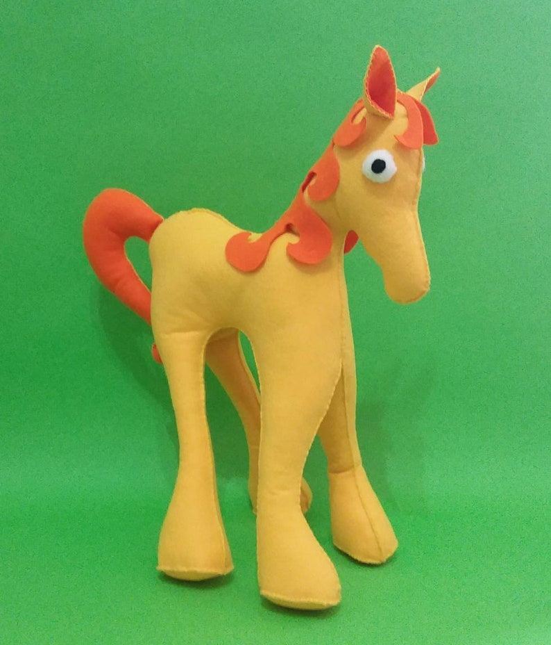 38cm Handmade Felt Pony Horse Plushie Decoration Various Colours Available