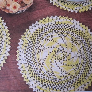 Wzór szydełkowy - Serwetka Pinwheel - Vintage 1950